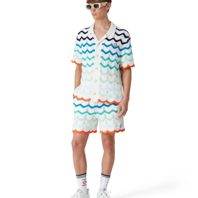 Gradient Wave gehaakt overhemd Gradient Wave gehaakt overhemd