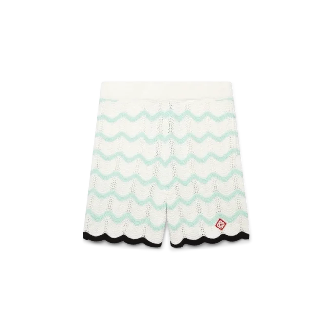 Gradient Wave katoenen gehaakte Shorts