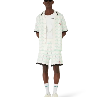 Gradient Wave katoenen gehaakte Shorts