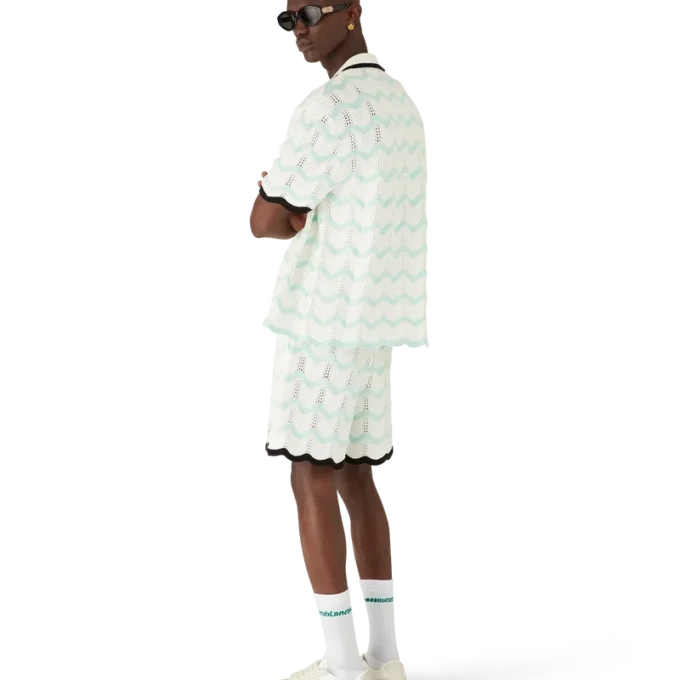 Gradient Wave katoenen gehaakte Shorts