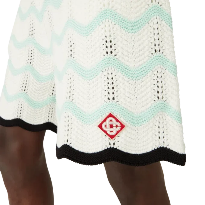 Gradient Wave katoenen gehaakte Shorts