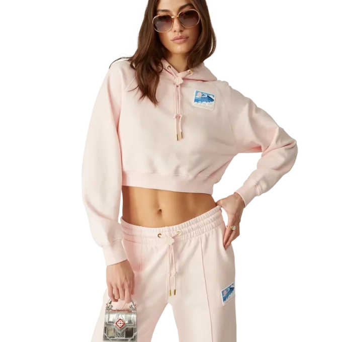 Greek Temple cropped hoodie