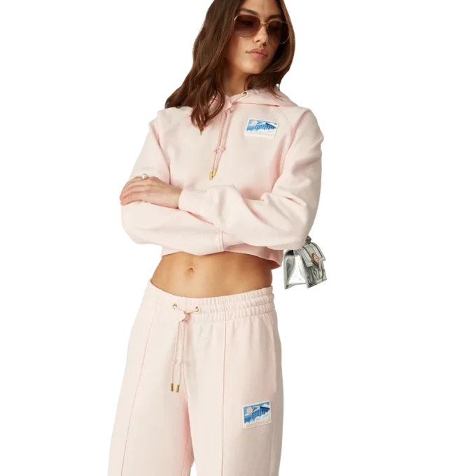 Greek Temple cropped hoodie