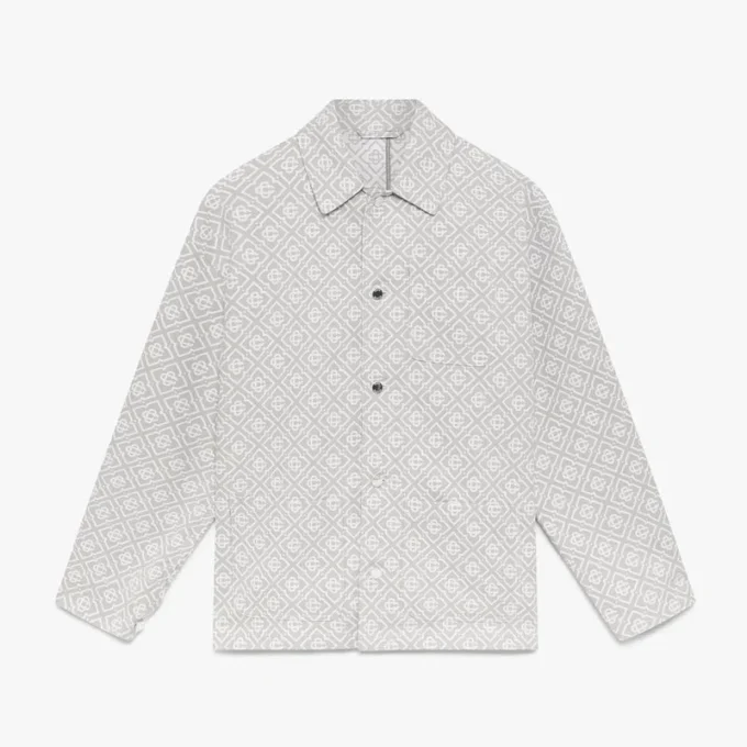 Grijs Monogram-werkjasje Grijs Monogram-werkjasje