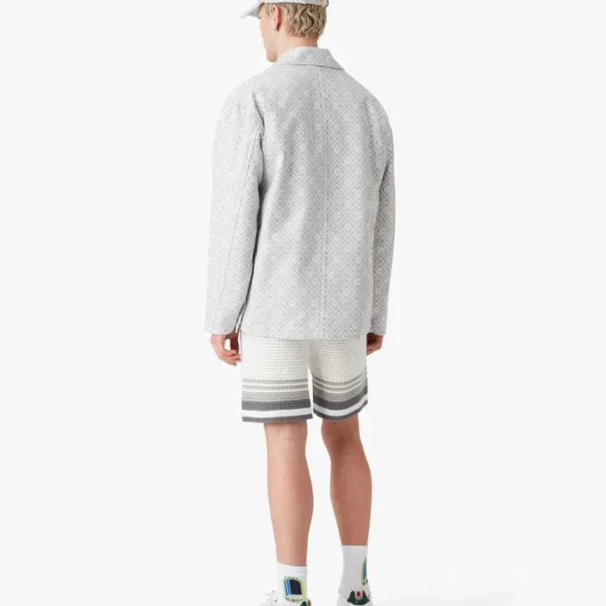 Grijs Monogram-werkjasje Grijs Monogram-werkjasje