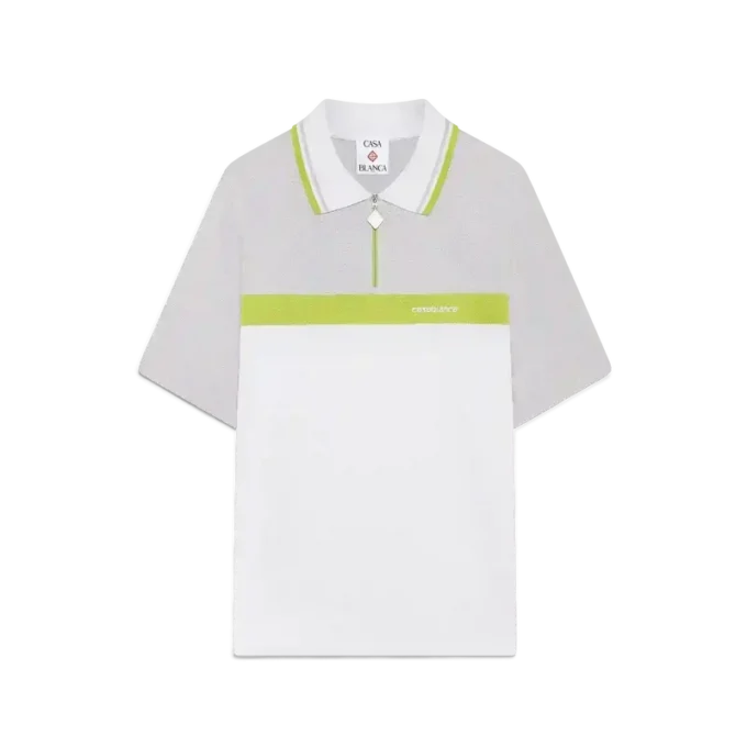 Grijs poloshirt met korte mouwen