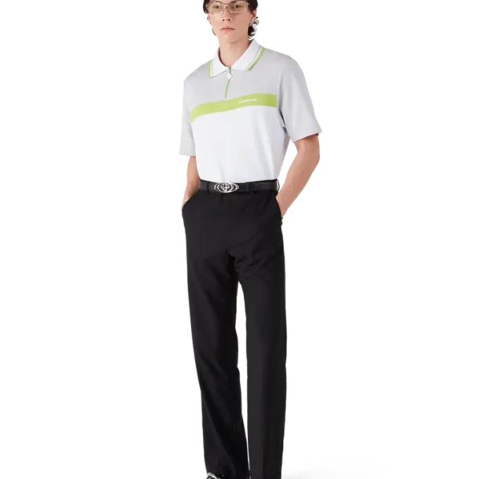 Grijs poloshirt met korte mouwen