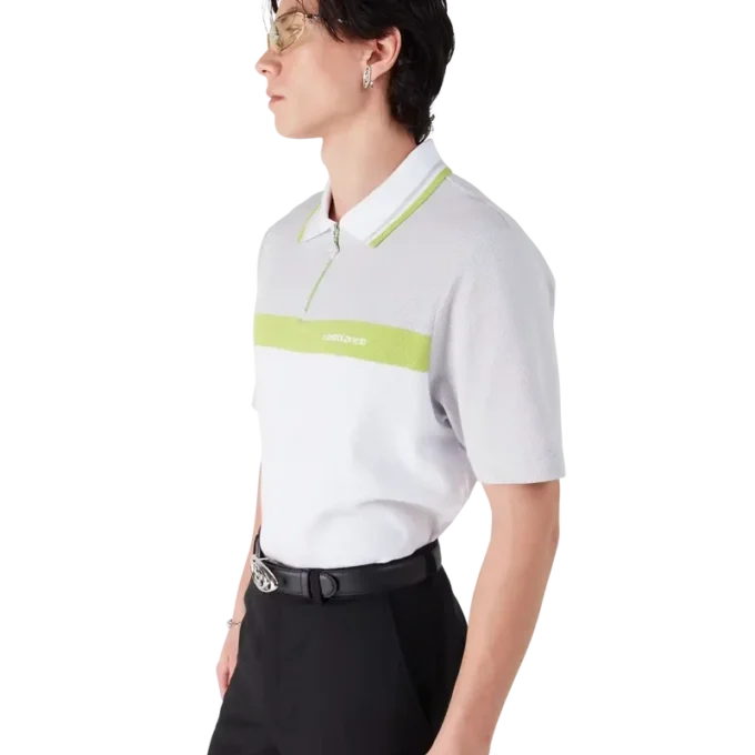 Grijs poloshirt met korte mouwen