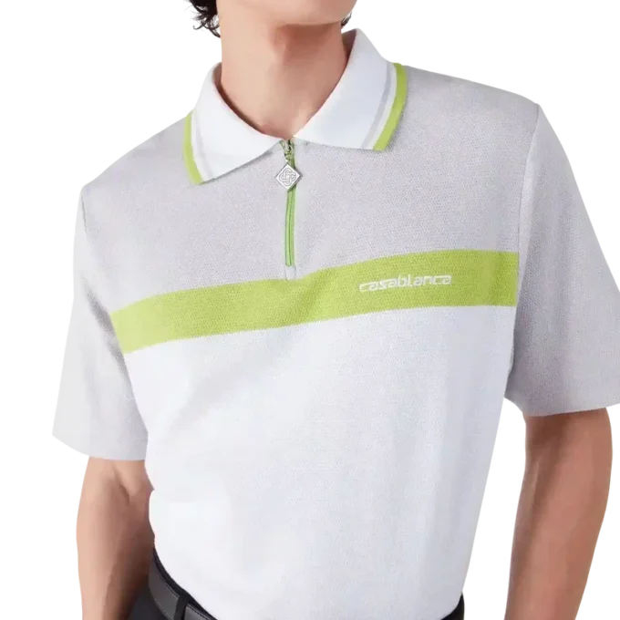 Grijs poloshirt met korte mouwen