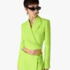 Groen crêpe maatwerkjasje Groen crêpe maatwerkjasje