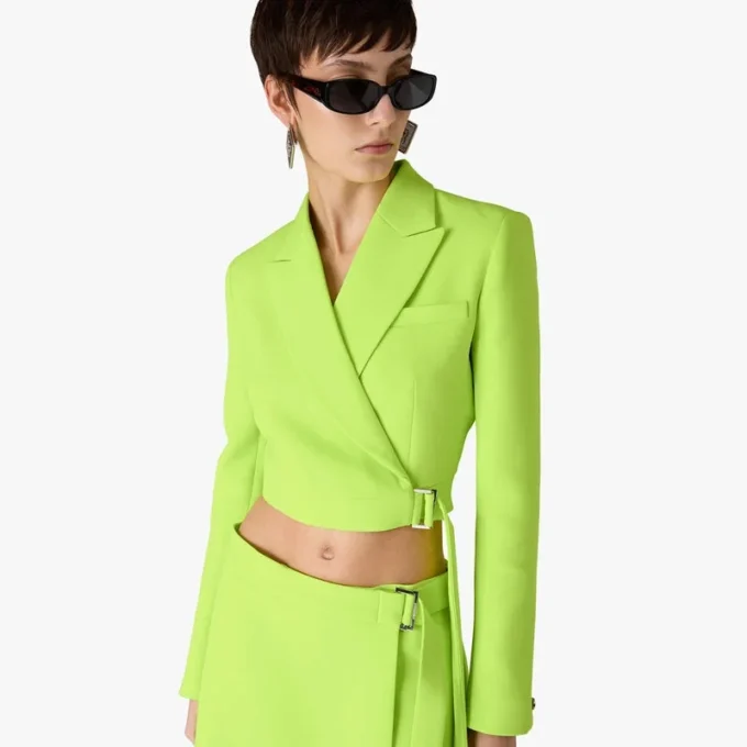 Groen crêpe maatwerkjasje Groen crêpe maatwerkjasje