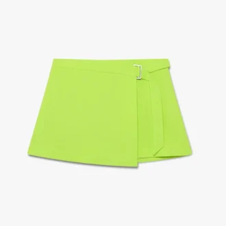 Groene crêpe minirok