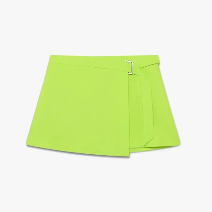 Groene crêpe minirok Groene crêpe minirok