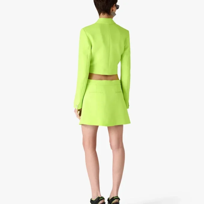 Groene crêpe minirok Groene crêpe minirok