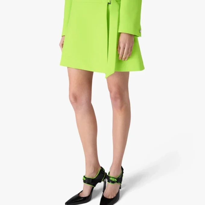 Groene crêpe minirok Groene crêpe minirok