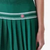 Groene geplooide gebreide minirok