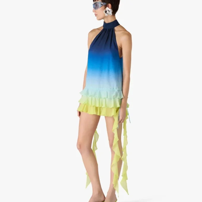 Groene muiltjes met hak