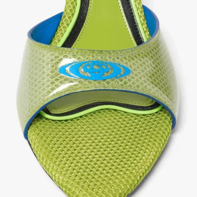 Groene muiltjes met hak