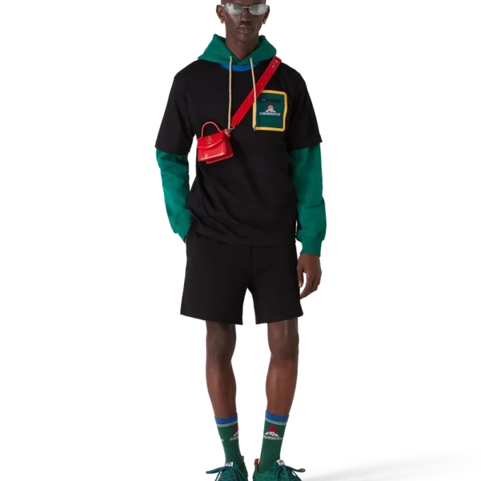 Groene suède Court-sneaker voor heren