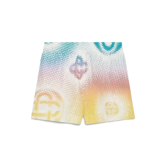Halftone Logo zijden Shorts
