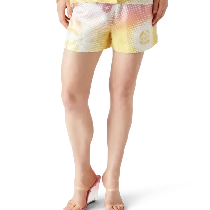 Halftone Logo zijden Shorts