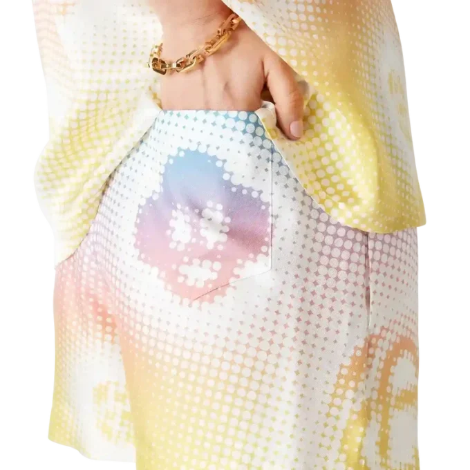 Halftone Logo zijden Shorts