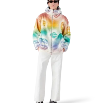 Halftone Monogram fleecejas