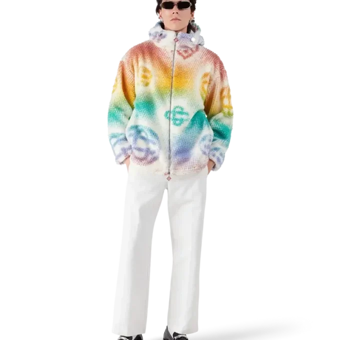 Halftone Monogram fleecejas Halftone Monogram fleecejas