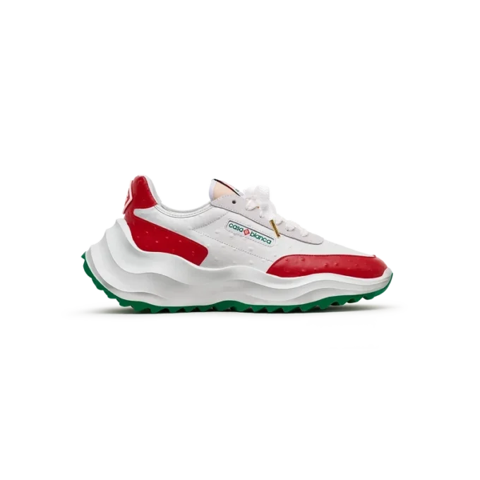 Heren Atlantis Red Ostrich Sneakers Heren Atlantis Red Ostrich Sneakers