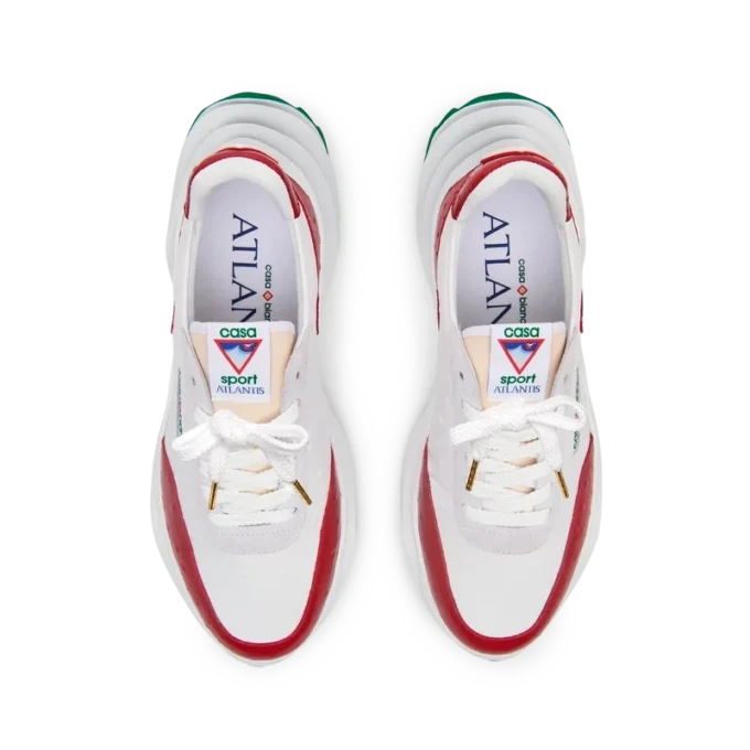 Heren Atlantis Red Ostrich Sneakers Heren Atlantis Red Ostrich Sneakers