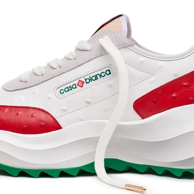 Heren Atlantis Red Ostrich Sneakers Heren Atlantis Red Ostrich Sneakers