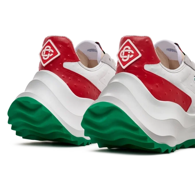 Heren Atlantis Red Ostrich Sneakers Heren Atlantis Red Ostrich Sneakers