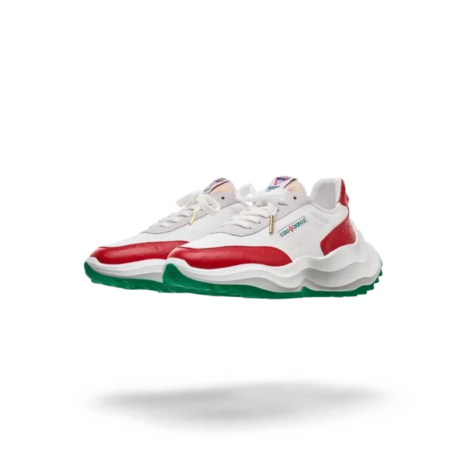 Heren Atlantis Red Ostrich Sneakers Heren Atlantis Red Ostrich Sneakers