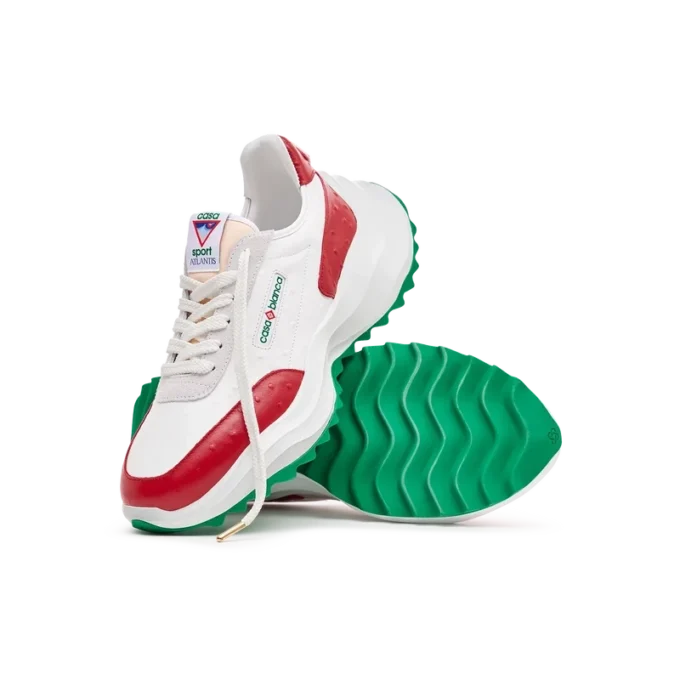 Heren Atlantis Red Ostrich Sneakers Heren Atlantis Red Ostrich Sneakers