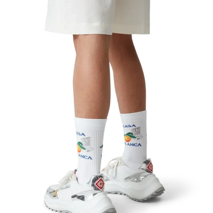 Heren Atlantis witte & chromen sneaker Heren Atlantis witte & chromen sneaker