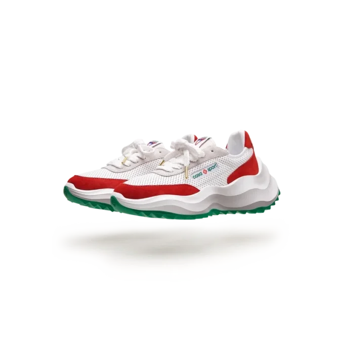 Heren Atlantis witte & rode sneaker