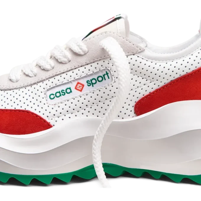 Heren Atlantis witte & rode sneaker