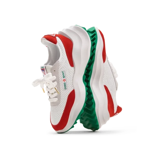 Heren Atlantis witte & rode sneaker