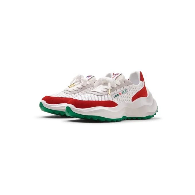 Heren Atlantis witte & rode sneaker