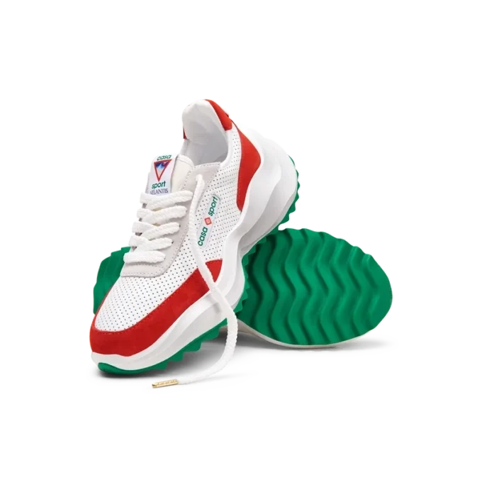 Heren Atlantis witte & rode sneaker