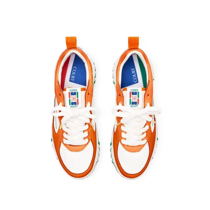 Heren Court oranje & witte sneakers Heren Court oranje & witte sneakers