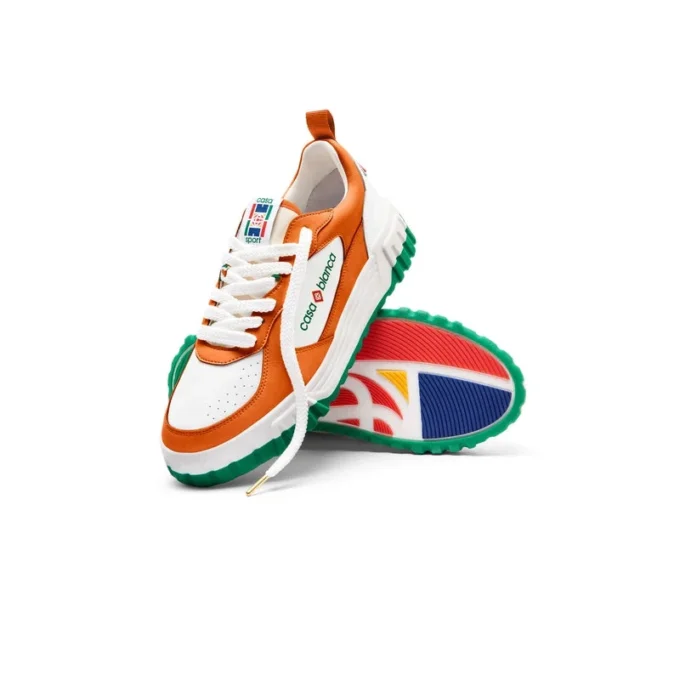 Heren Court oranje & witte sneakers Heren Court oranje & witte sneakers