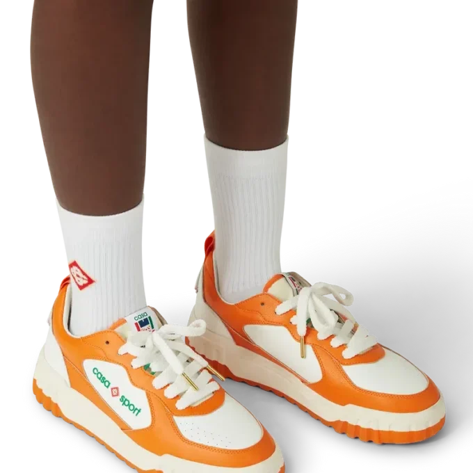 Heren Court oranje & witte sneakers Heren Court oranje & witte sneakers