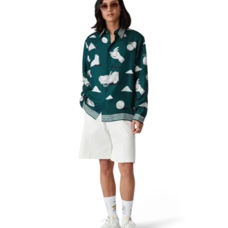 Heren Court witte & groene sneaker