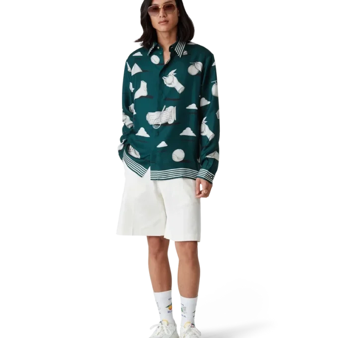 Heren Court witte & groene sneaker