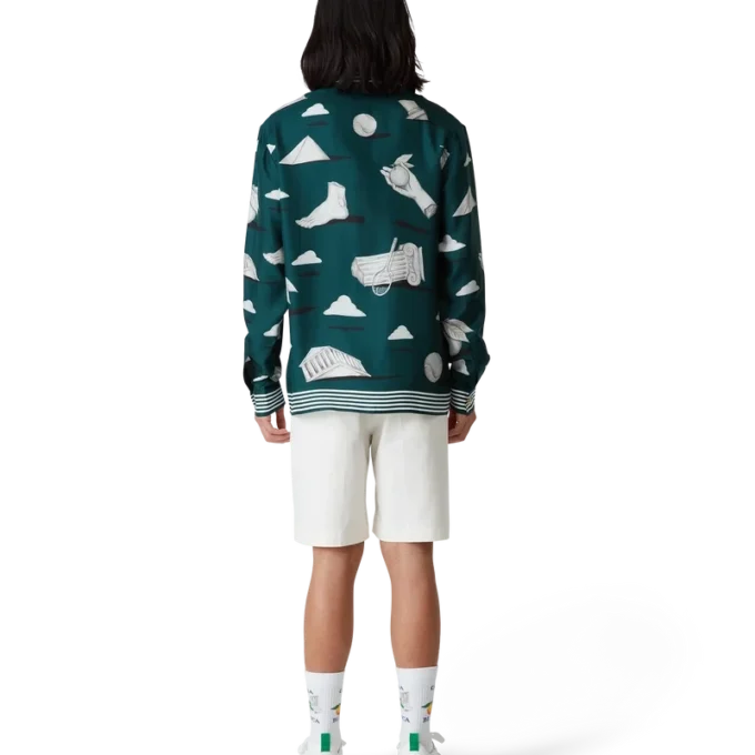 Heren Court witte & groene sneaker