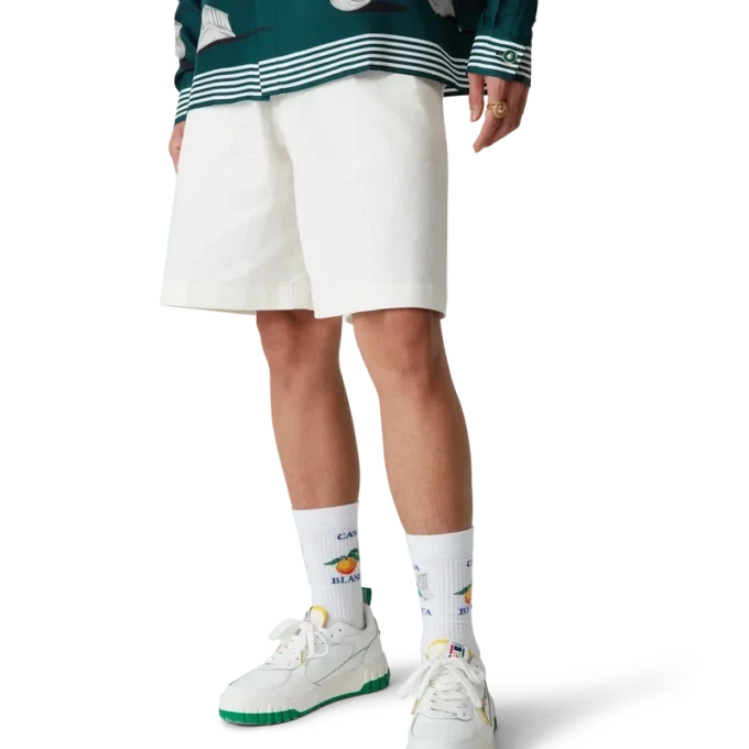 Heren Court witte & groene sneaker