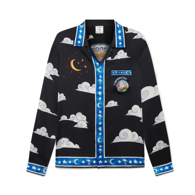 Het Four Elements zijden overhemd met lange mouwen Het Four Elements zijden overhemd met lange mouwen