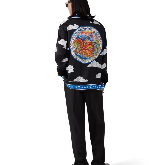 Het Four Elements zijden overhemd met lange mouwen Het Four Elements zijden overhemd met lange mouwen