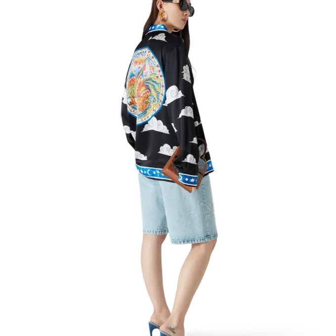 Het Four Elements zijden overhemd met lange mouwen Het Four Elements zijden overhemd met lange mouwen